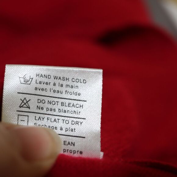 Shephe Vintage Red 100% Cashmere V-Neck Sweater Men’s small - Picture 11 of 12